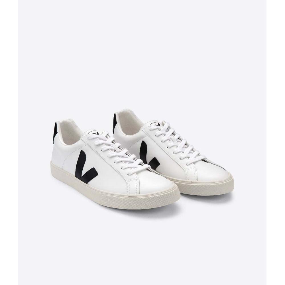 Veja ESPLAR LEATHER Men's Sneakers White/Black | CA 306LIS